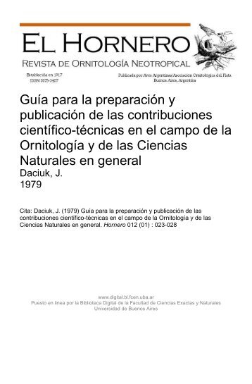 Guía para la preparación y publicación de las contribuciones ...