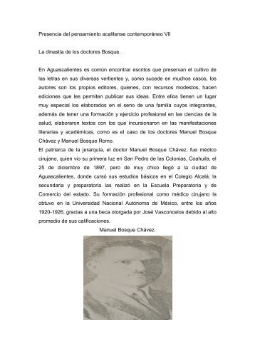 La dinastía de los Doctores Bosque - UNAM