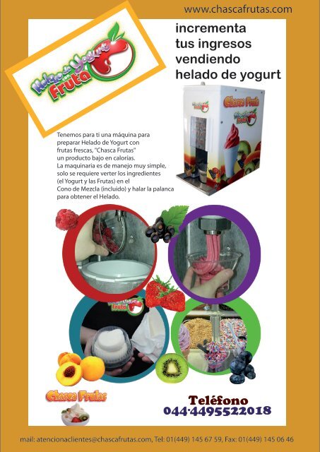 catalogo - Chasca Frutas, Chaska Frutas, Helados de Yogurt, nieves ...