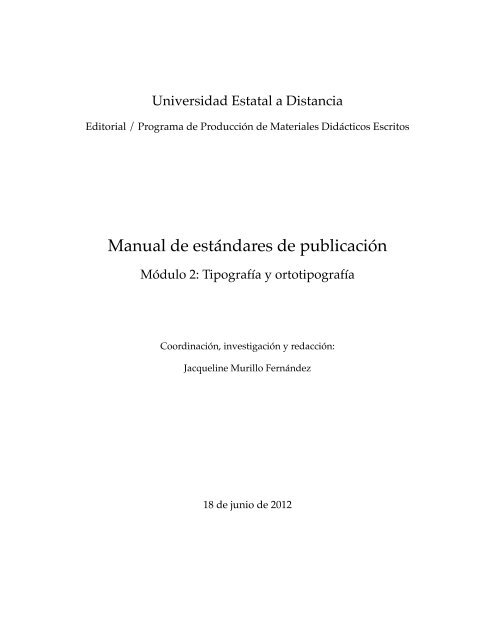 tipografía y ortotipografía - Página de inicio - Universidad Estatal a ...