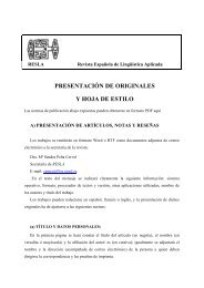 presentación de originales y hoja de estilo - Asociación Española ...