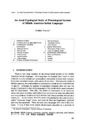 An Areal-Typological Study of Phonological ... - 国立民族学博物館