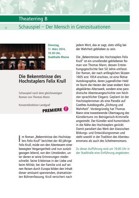 Theaterprogramm 2013/2014 - Rheine