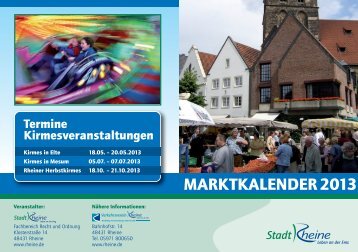 MARKTKALENDER 2013 - Rheine