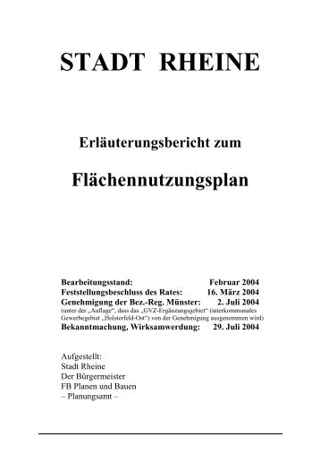Erläuterungsbericht - Rheine