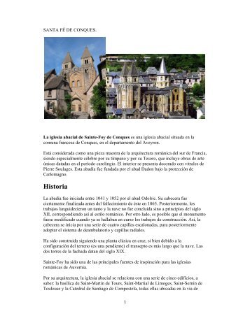 Santa Fé de Conques - Patrimonio y Didactica