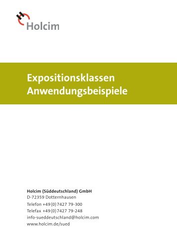 Expositionsklassen Anwendungsbeispiele