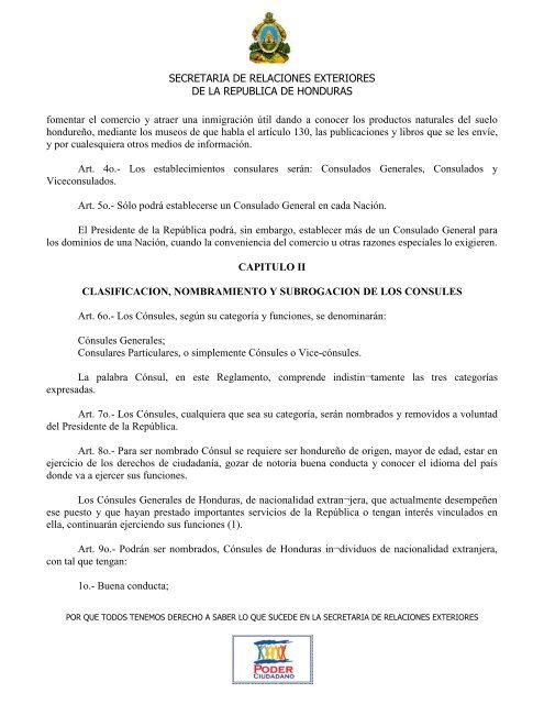 Reglamento Consular - Secretaría de Relaciones Exteriores de ...