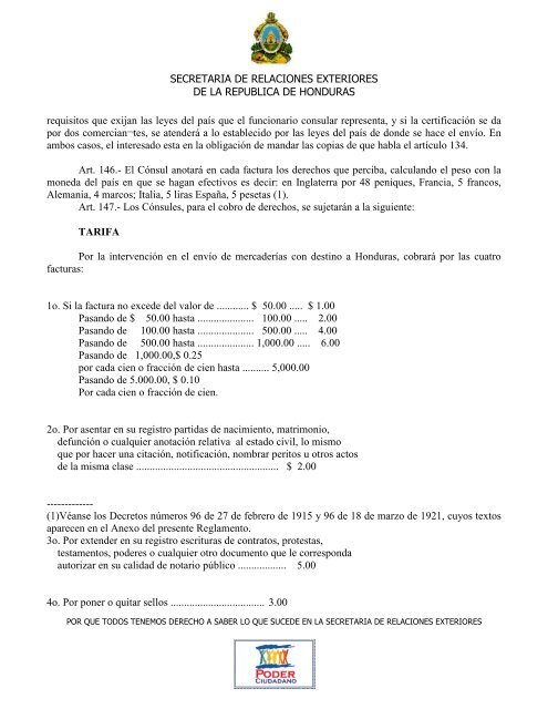 Reglamento Consular - Secretaría de Relaciones Exteriores de ...