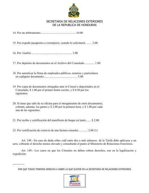 Reglamento Consular - Secretaría de Relaciones Exteriores de ...