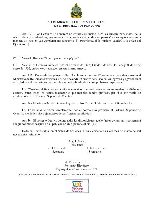 Reglamento Consular - Secretaría de Relaciones Exteriores de ...