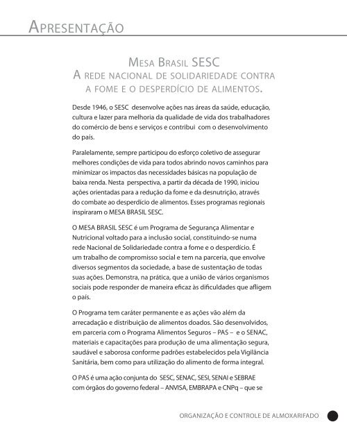 Organização e Controle de Almoxarifado - Sesc