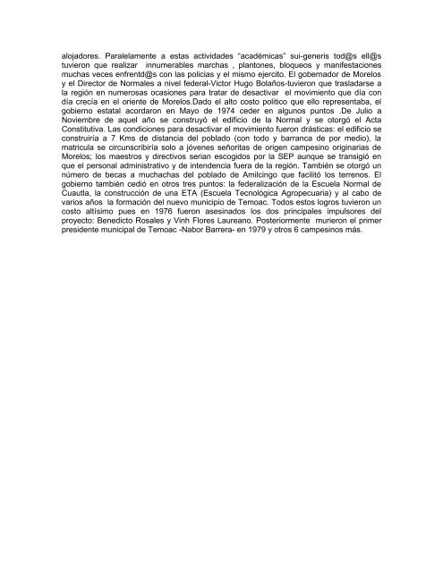 treinta años de la normal rural emiliano zapata - Observatorio ...