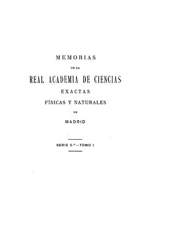 t - Real Academia de Ciencias Exactas, Físicas y Naturales