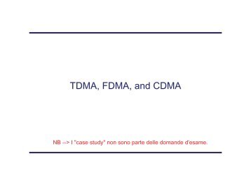 TDMA, FDMA, and CDMA