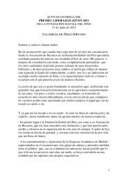 Discurso agradecimiento I. Pirfano - Fundación Rafael Del Pino