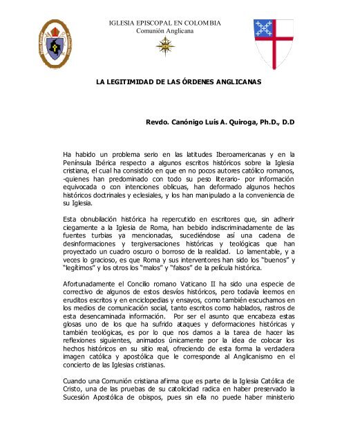 Legitimidad  - Iglesia Episcopal en Colombia