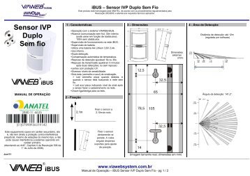 Sensor IVP Duplo Sem fio - Alarma