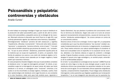 vigencia de los conceptos psicoanalíticos - psicoanalisis freud 1