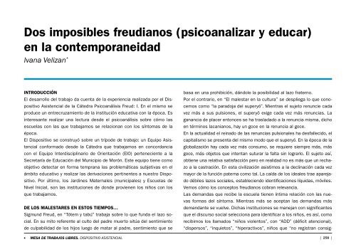 vigencia de los conceptos psicoanalíticos - psicoanalisis freud 1