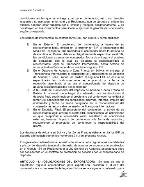 decreto supremo nº 26910 ingreso y salida de ... - CAMEX Bolivia