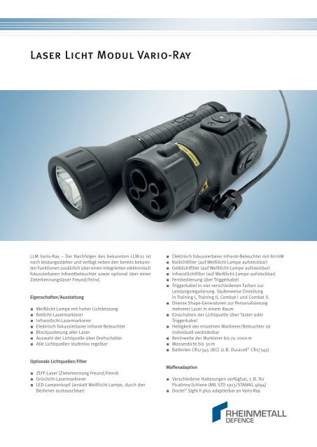 Laser Licht Modul Vario-Ray - Rheinmetall Defence