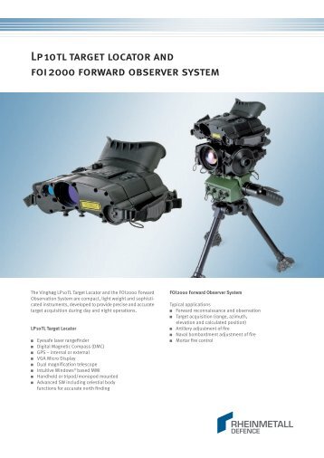 Lp10tl target locator and foi2000 forward observer system