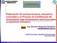 elaboracion de normas tecnicas valuatorias la experiencia colombia
