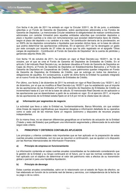 Informe Anual 2011 Caja Rural Castilla-La Mancha