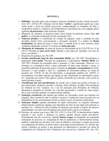 Sentença Penal I e II.pdf - Unorp