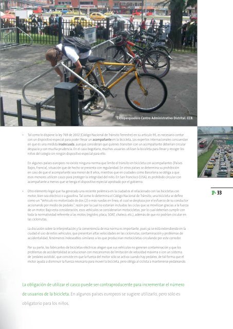 Movilidad en Bicicleta en Bogotá (2009) - Cámara de Comercio de ...