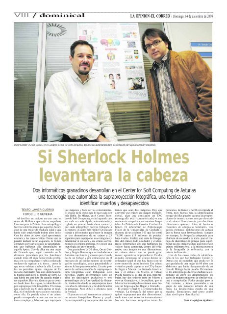 Si Sherlock Holmes levantara la cabeza - La Opinión de Zamora