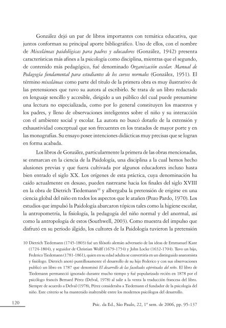 Relaciones históricas entre la psicología y la educación ... - PePSIC