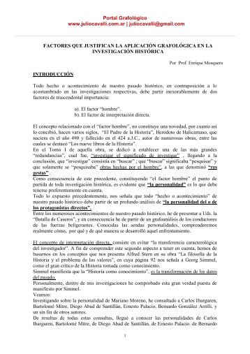 HECHOS O ACONTECIMIENTOS DE NUESTRO ... - Julio Cavalli