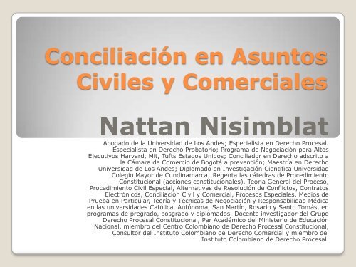 Conciliación Civil y Comercial - Nisimblat Abogados