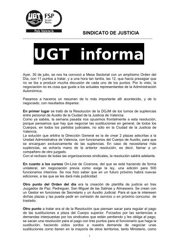 Ver UGT-Informa - Federación Servicios Públicos UGT PV