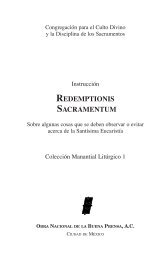 redemptionis sacramentum - Obra Nacional de la Buena Prensa