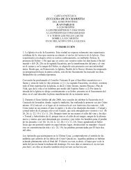 Carta Apostólica Ecclesia de Eucharistia - RCC Cuba
