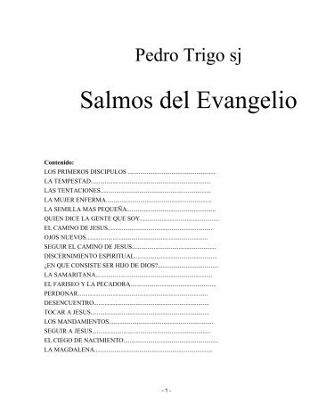 Salmos del Evangelio. Padre Pedro Trigo S.J - Oficio divino