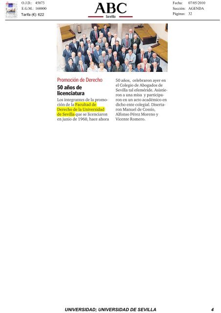 Dossier de prensa 7-mayo - Universidad de Sevilla