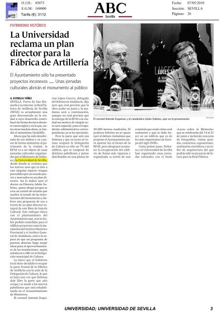 Dossier de prensa 7-mayo - Universidad de Sevilla