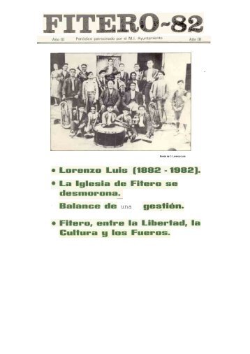 Banda de D. Lorenzo Luis - Ayuntamiento de FITERO