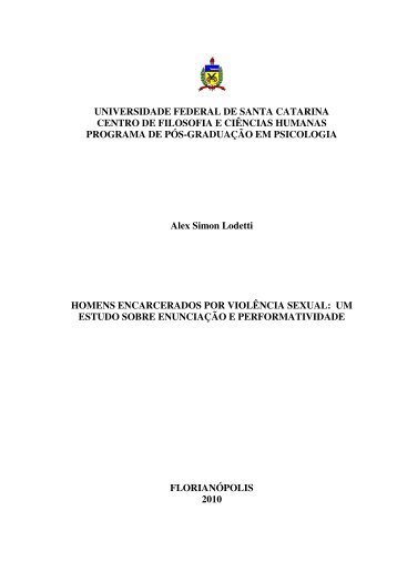 UNIVERSIDADE FEDERAL DE SANTA CATARINA ... - CFH - UFSC