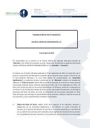 Hecho relevante: SECUOYA GRUPO DE COMUNICACIÓN,S.A. ...