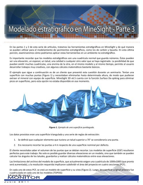 Model View Minesight Modelado estratigráfico en MineSight - Parte 3 - Mintec, Inc.