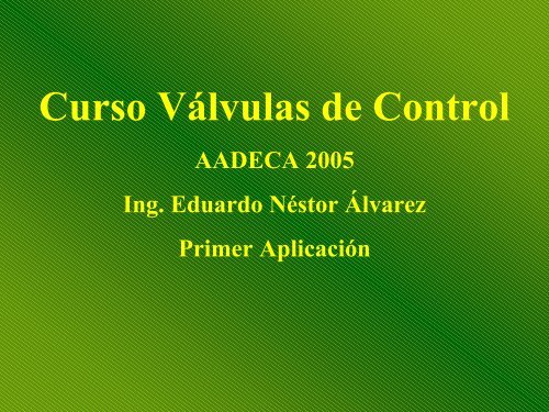 Curso Válvulas de Control