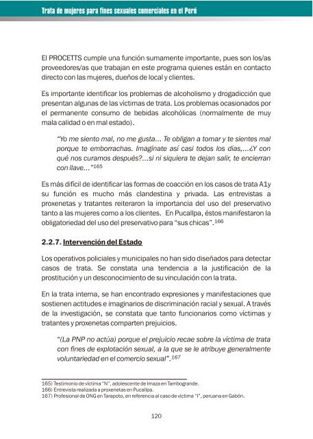 Trata de mujeres para fines sexuales comerciales en el Perú - OAS