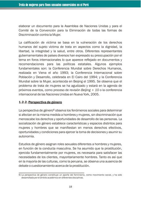 Trata de mujeres para fines sexuales comerciales en el Perú - OAS