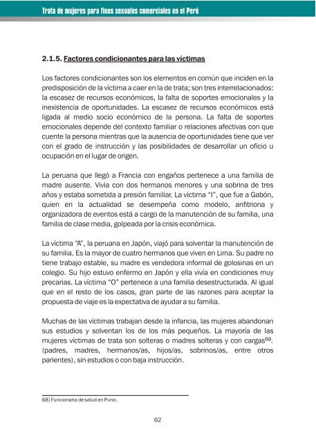 Trata de mujeres para fines sexuales comerciales en el Perú - OAS