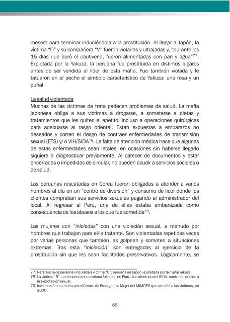 Trata de mujeres para fines sexuales comerciales en el Perú - OAS